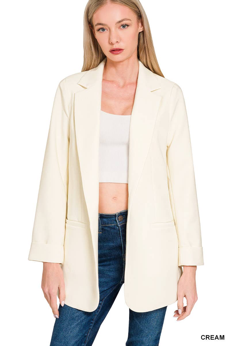 OPEN FRONT CLASSIC BLAZER