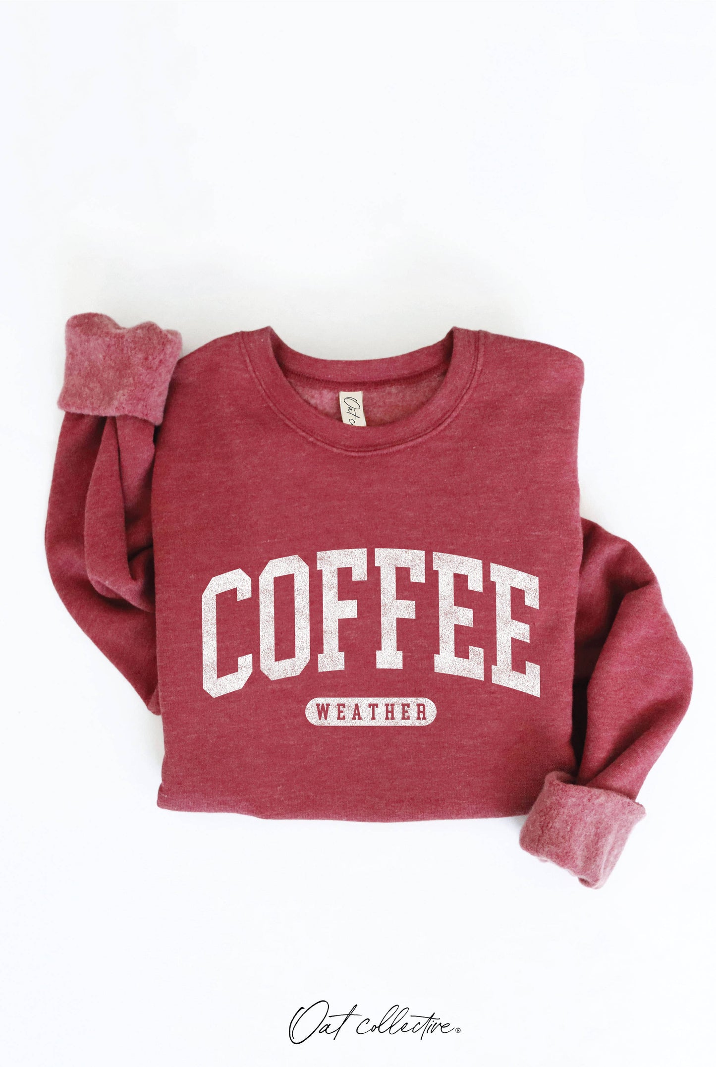 COFFEE WEATHER Graphic Sweatshirt : DARK GREY / M