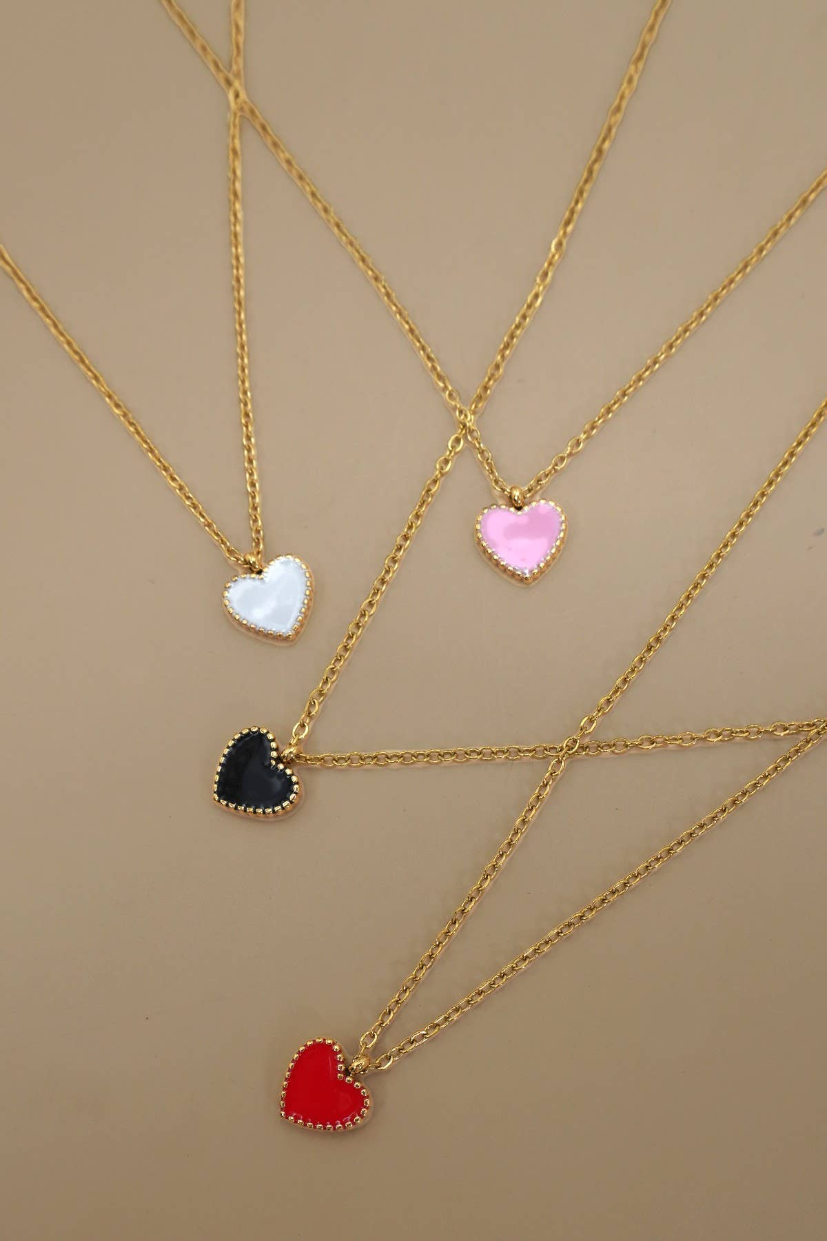 18K STAINLESS STEEL TARNISH FREE HEART NECKLACE