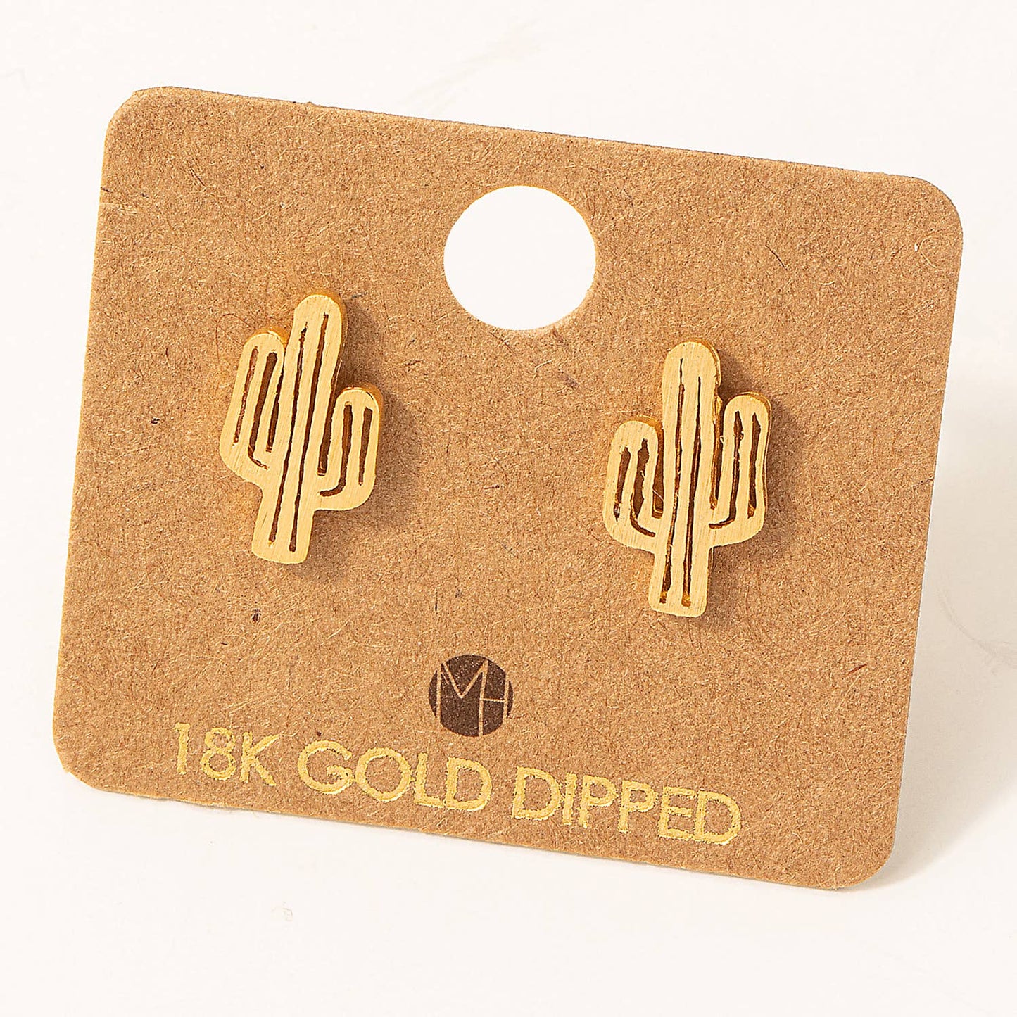 Dainty Desert Cactus Stud Earrings: G