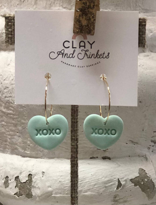 XOXO Green Hearts