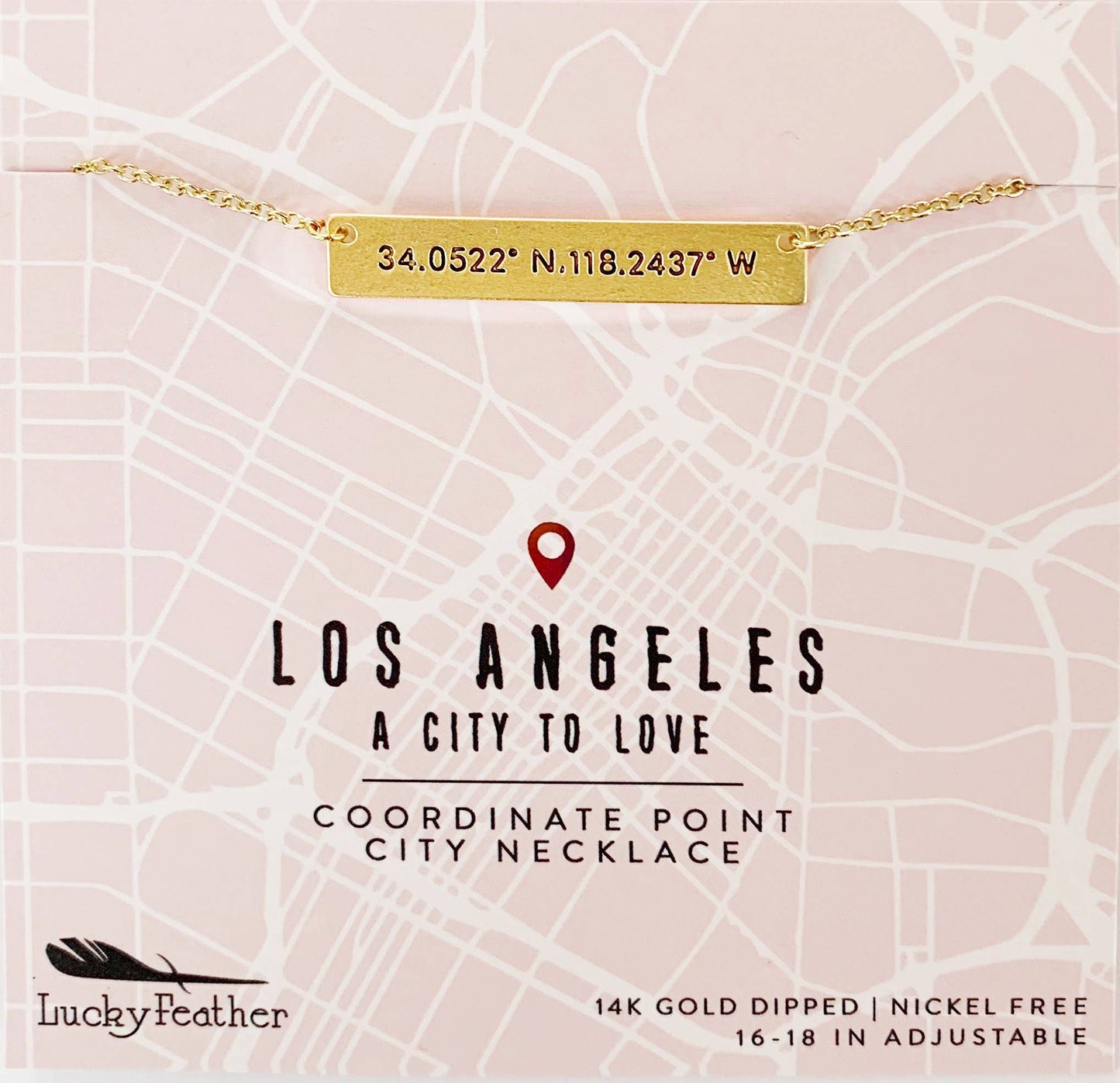 Coordinate City Necklace - Los Angeles