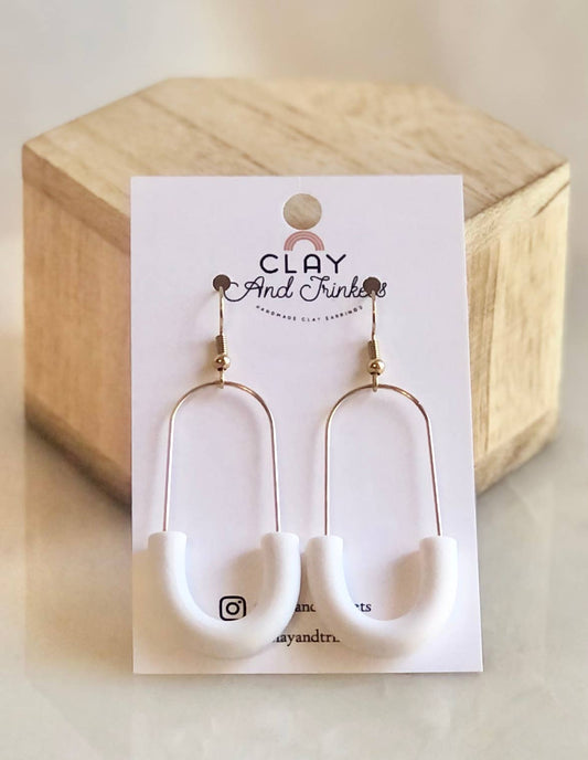 White Tube Dangles