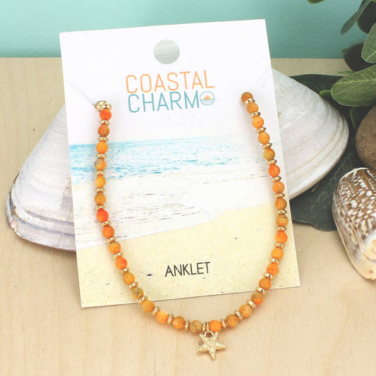Coastal Charm Starfish Charm Anklet