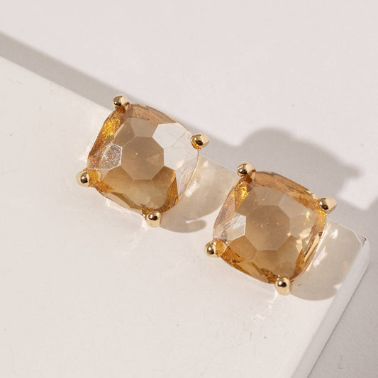 Rhinestone Square Stud Earrings