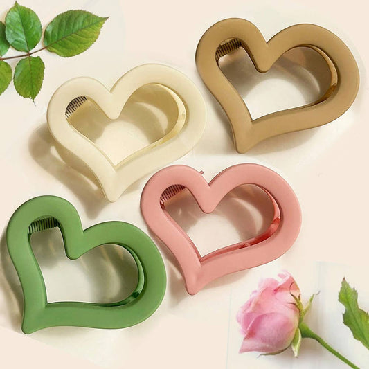 Heart Hair Claw Clip (Assorted): PinkMix-163490 / OS