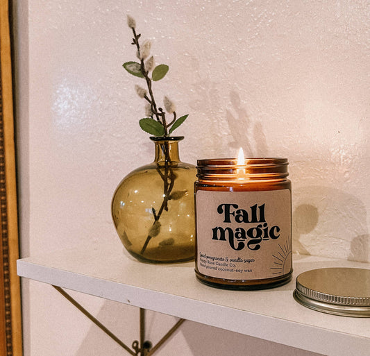 Fall Magic 8 oz coconut wax candle Fall candle
