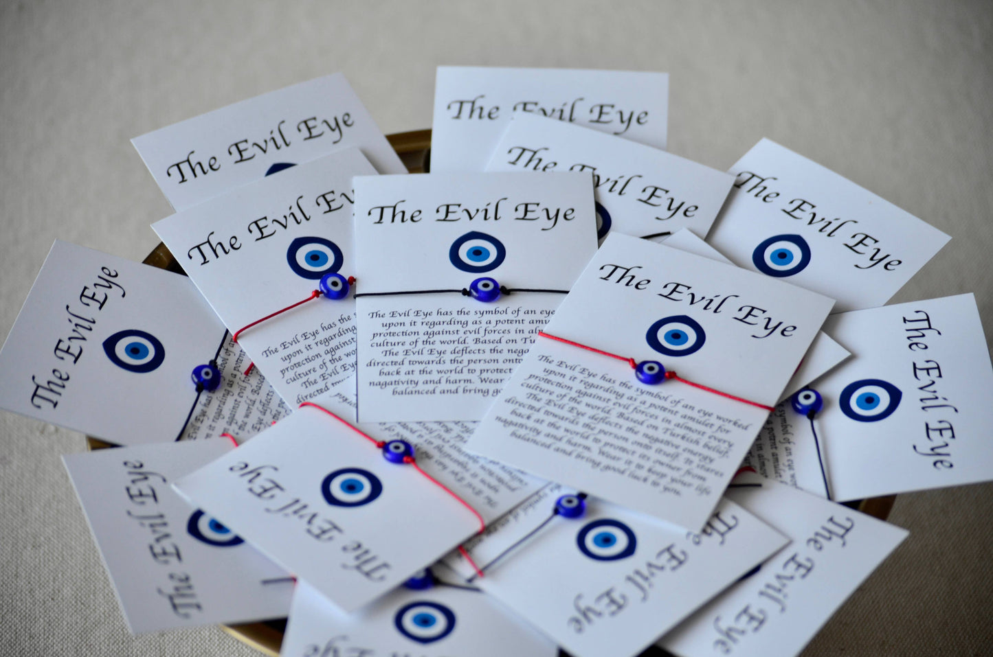Evil Eye Bracelet String Gift, Evil Eye Bracelet Card