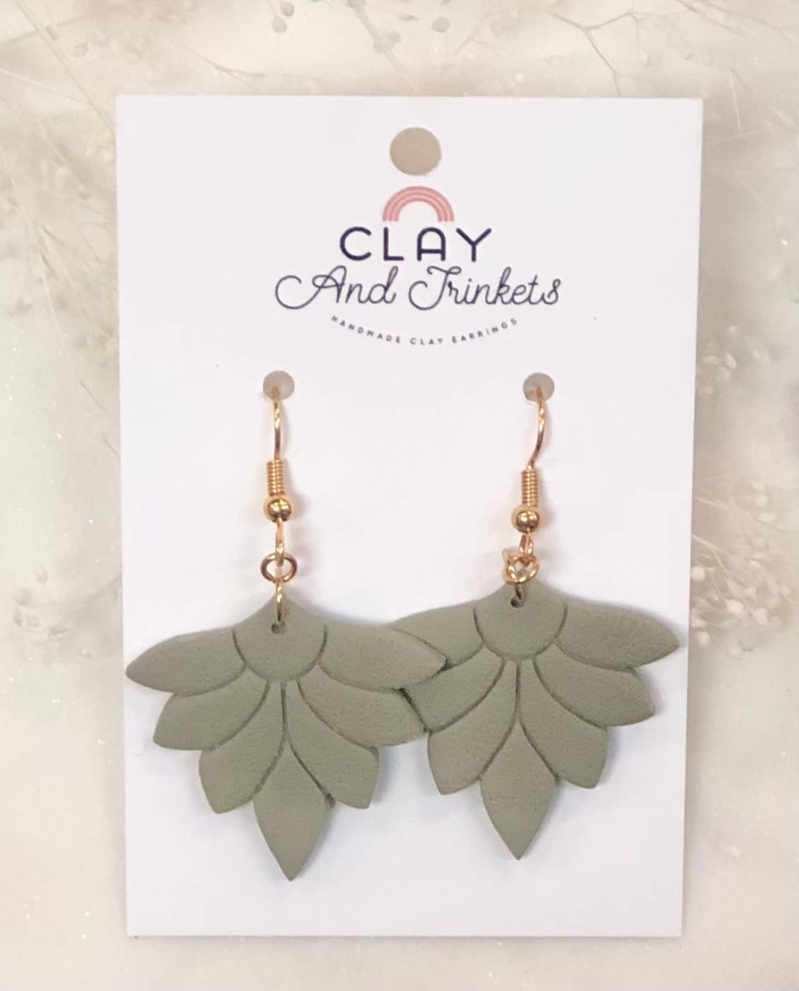 Boho Lotus Flowers Olive