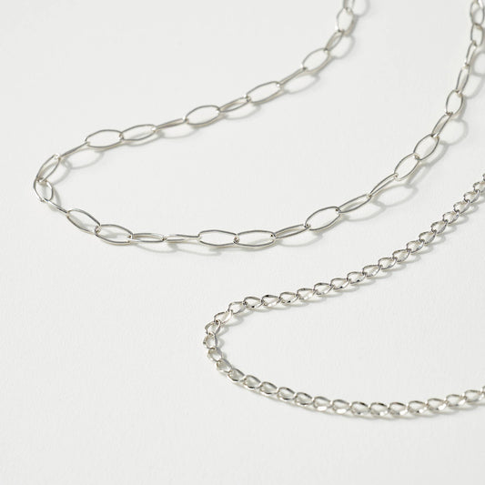 Set of Three Different Chain Necklace: RH / ONE SIZE