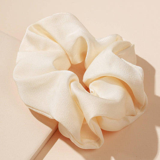 Satin Hair Tie Scrunchie: IVORY / ONE SIZE
